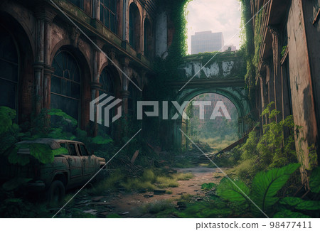 ruined city 98477411