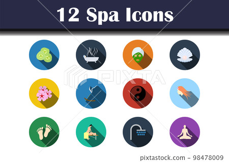 Spa Icon Set Spa Icon Set 98478009