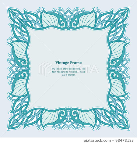 Decorative ornament border, frame, template for product label 98478152