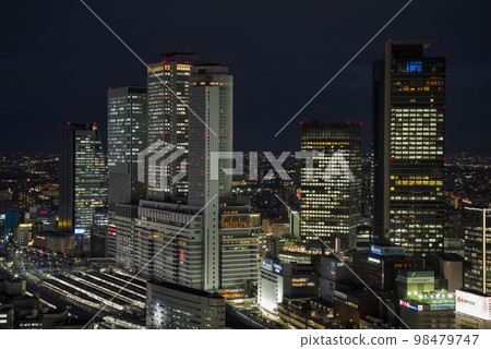City night view Nagoya station view 98479747