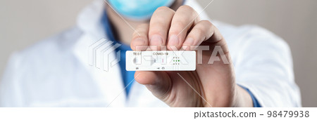 Negative test result by using rapid test device for COVID-19. Negative test result by using rapid test device for COVID-19. 98479938