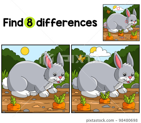 Rabbit Farm Find The Differences 98480698