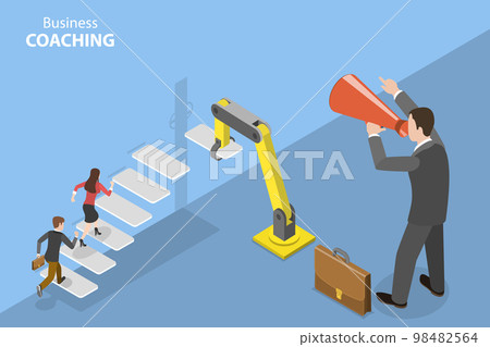 3D Isometric Flat Vector Conceptual Illustration of Business Coaching 3D Isometric Flat Vector Conceptual Illustration of Business Coaching 98482564