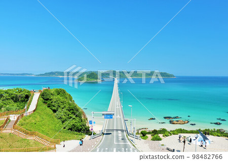 Yamaguchi ken blue sky and blue sea Kakushima Ohashi 98482766