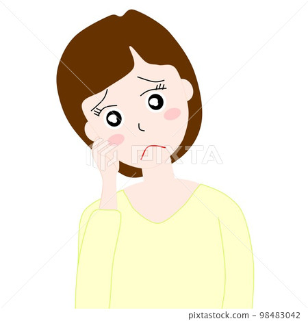 人物素材-陷入困境的年輕女性風格形象a young woman in trouble 98483042