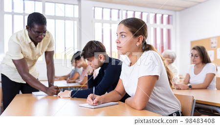 Group of students of different ages in advanced training courses Group of students of different ages in advanced training courses 98483408