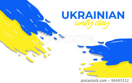 Ukrainian Unity day Ukraine flag background design template Ukrainian Unity day Ukraine flag background design template 98483512