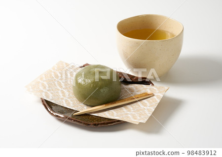 Kusamochi with a white background Kusamochi with a white background 98483912