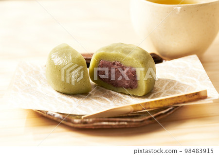 木紋背景草持 98483915