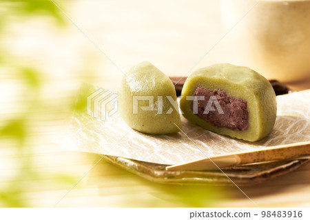 木紋背景草持 98483916