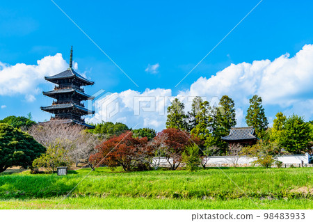 Okayama Prefecture Bicchu Bunji Five-storied Pagoda Distant View 98483933