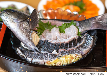 Japanese sashimi figure sculpting Japanese food image 98484387