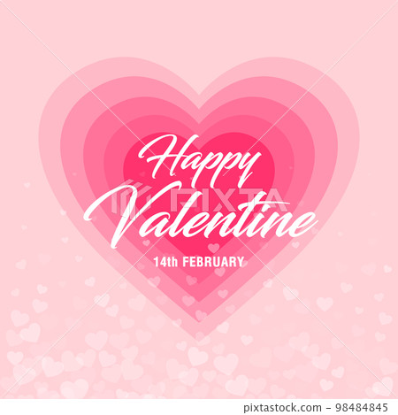 Valentine's day concept posters set. Vector illustration. red and pink paper hearts with frame on geometric background. Cute love sale banners or greeting cards Valentine's day concept posters set. Vector illustration. red and pink paper hearts with frame on geometric background. Cute love sale banners or greeting cards 98484845