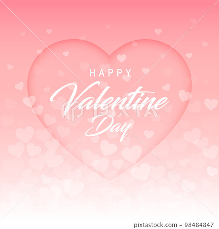 Valentine's day concept posters set. Vector illustration. red and pink paper hearts with frame on geometric background. Cute love sale banners or greeting cards Valentine's day concept posters set. Vector illustration. red and pink paper hearts with frame on geometric background. Cute love sale banners or greeting cards 98484847