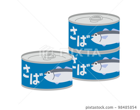 Illustration of canned mackerel 98485854