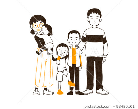 一家5口圖簡單夫妻3兄妹 98486101