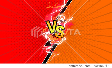 VS confrontation background red and orange 98486918