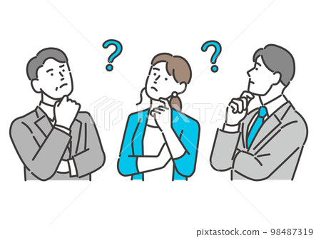 有思維的商務人士/會議/諮詢/商務的矢量插圖素材 98487319
