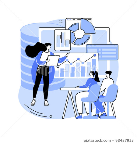 Big data conference abstract concept vector illustration. 98487932