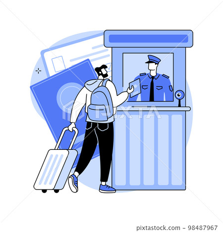 Migration control abstract concept vector illustration. 98487967