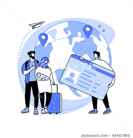 Immigration abstract concept vector illustration. Immigration abstract concept vector illustration. 98487968