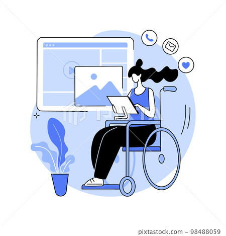 Assistive technology abstract concept vector illustration. 98488059