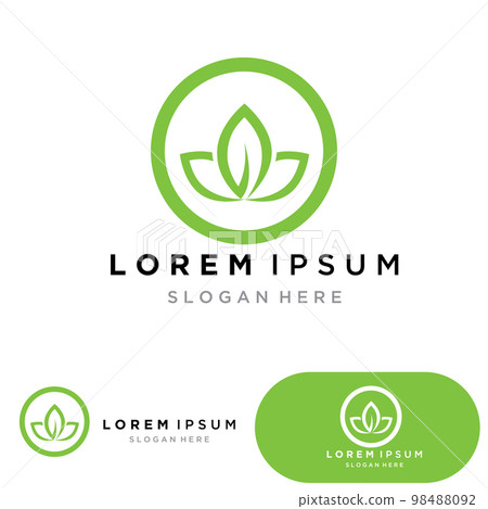 Eco Energy Vector Logo with leaf symbol. Green color graphic. Nature Eco Energy Vector Logo with leaf symbol. Green color graphic. Nature 98488092