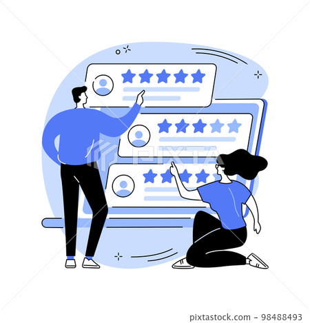 Rating site abstract concept vector illustration. 98488493