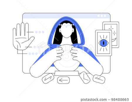 Fortune telling abstract concept vector illustration. 98488663