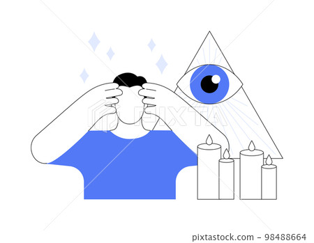 Clairvoyance ability abstract concept vector illustration. Clairvoyance ability abstract concept vector illustration. 98488664