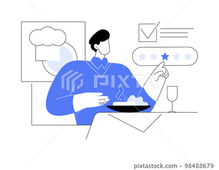 Food critic abstract concept vector illustration. Food critic abstract concept vector illustration. 98488679