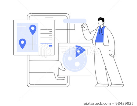 Food delivery service abstract concept vector illustration. 98489025