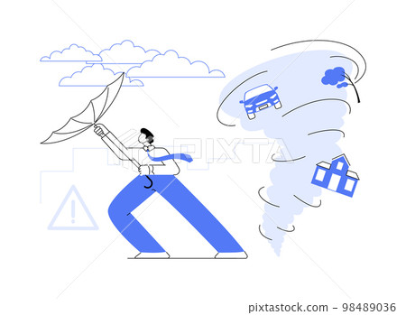 Hurricanes abstract concept vector illustration. 98489036