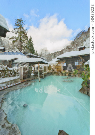 Tsurunoyu Onsen mixed bathing open-air bath Nyuto Onsenkyo 98489228