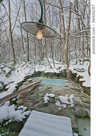 Tsurunoyu Onsen Bekkan Yama no Yado open-air bath Nyuto Onsenkyo Tsurunoyu Onsen Bekkan Yama no Yado open-air bath Nyuto Onsenkyo 98489267