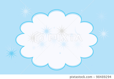 與天空、雲彩、星和月亮的圖像的背景 98489294