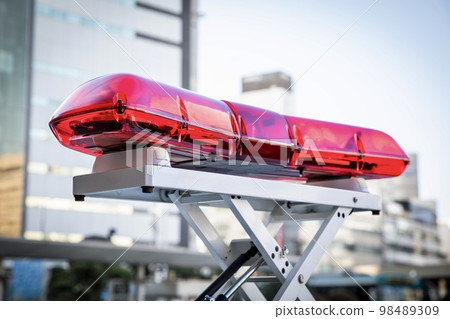 Police image Red lights on patrol cars Police image Red lights on patrol cars 98489309