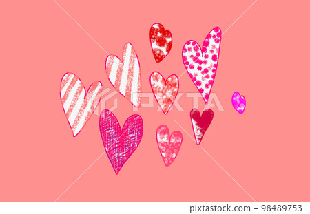 手繪心形圖案卡片設計三 98489753