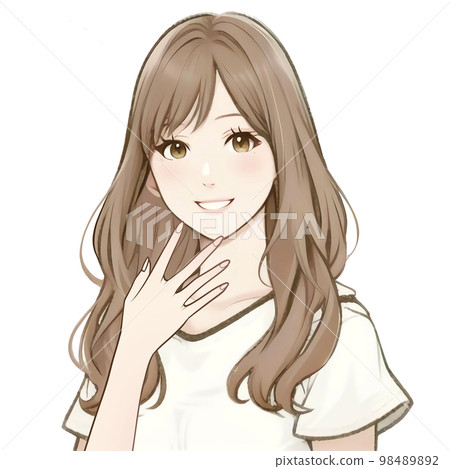 女性插畫素材 98489892
