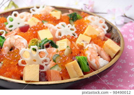 海鮮 Rose Chirashi Chirashi Sushi Hinamatsuri 海鮮 Rose Chirashi Chirashi Sushi Hinamatsuri 98490012