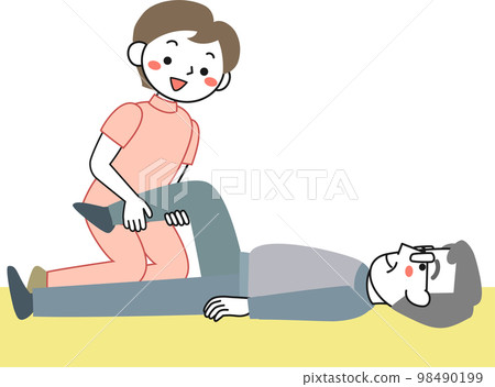 與物理治療師一起進行康復治療的老人 98490199