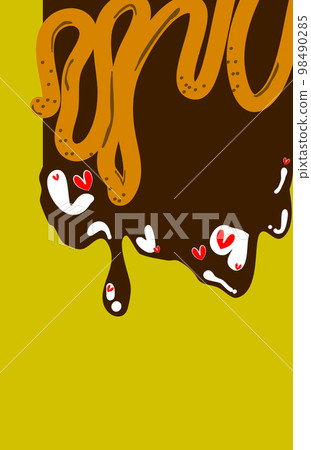 Illustrated background image of melted chocolate Illustrated background image of melted chocolate 98490285