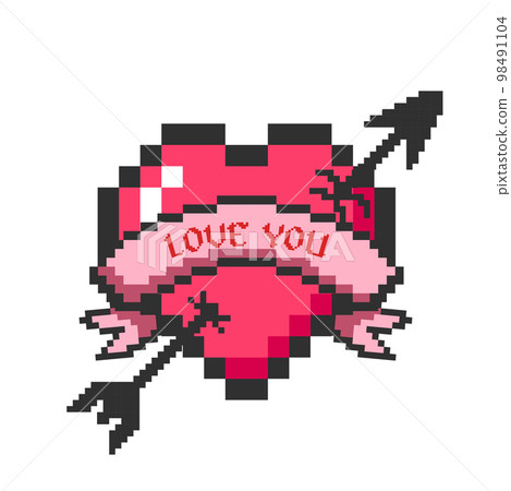 heart pierced by an arrow heart pierced by an arrow 98491104
