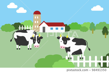 farm cow illustration farm cow illustration 98491350