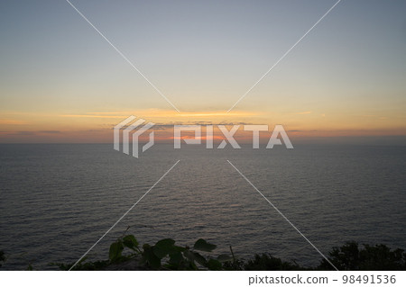 《京都府》晴天的黎明，京上崎的景色 98491536