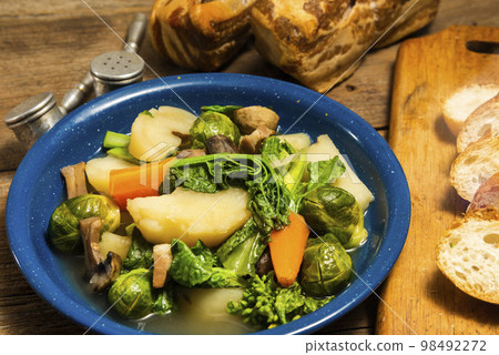 Brussels sprouts and rapeseed pot-au-feu 98492272