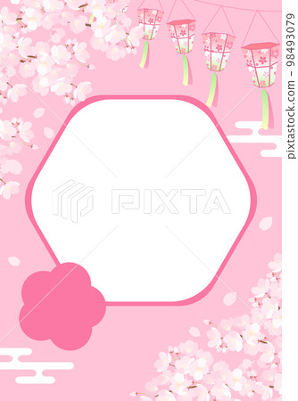 櫻花節的矢量圖背景（設計模板） 98493079