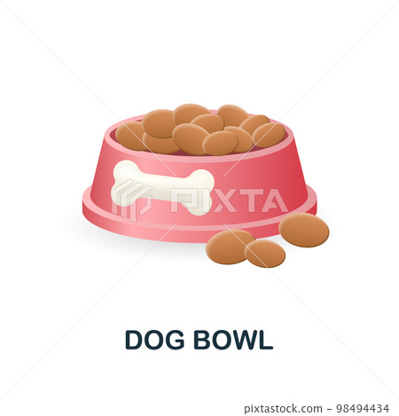 Dog Dry Food Bone Shaped Red And Blue Pet Bowl With Dry , 41% OFF