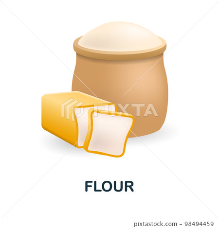 Flour icon. 3d illustration from food market collection. Creative Flour 3d icon for web design, templates, infographics and more Flour icon. 3d illustration from food market collection. Creative Flour 3d icon for web design, templates, infographics and more 98494459