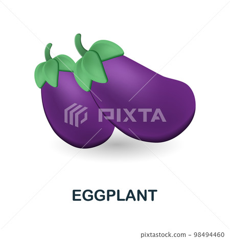 Eggplant icon. 3d illustration from food market collection. Creative Eggplant 3d icon for web design, templates, infographics and more Eggplant icon. 3d illustration from food market collection. Creative Eggplant 3d icon for web design, templates, infographics and more 98494460